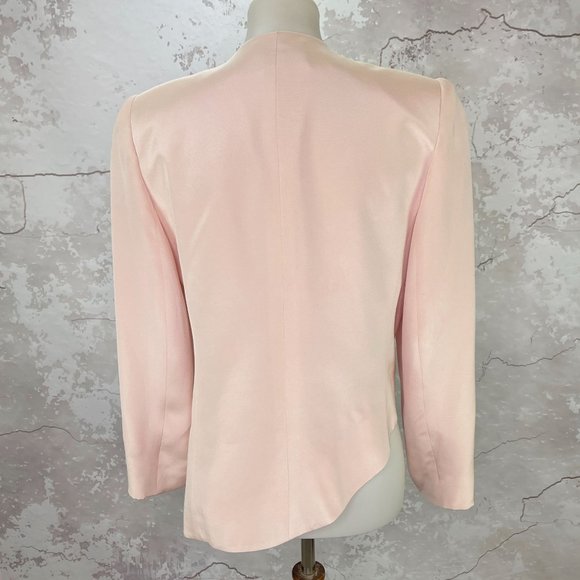 Vintage David Hayes Silk Pink 80s Asymmetrical Neiman Marcus Blazer 8 - Picture 5 of 12